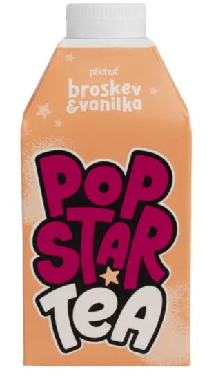 Popstar tea broskyňa a vanilka 500ml